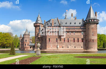 Alten De Haar Burg in der Nähe von Utrecht, Niederlande Stockfoto