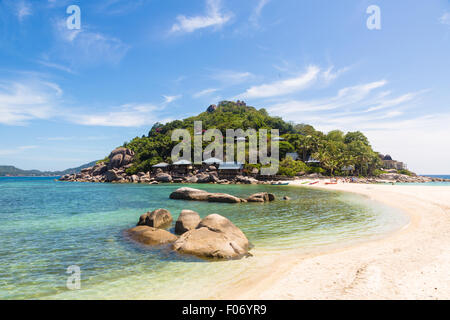 Nang Yuan Insel in der Nähe von Koh Tao, ist ein berühmter Strand in der Nähe von Koh Samui in Thailand Stockfoto