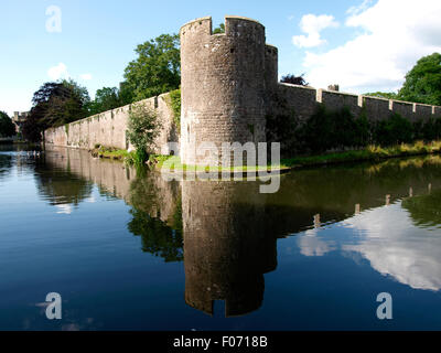 Des Bischofs Palast Wassergraben, Wells, Somerset, UK Stockfoto