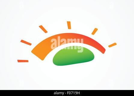 abstrakte Sonnenuntergang Symbol Symbol Vektor-illustration Stock Vektor