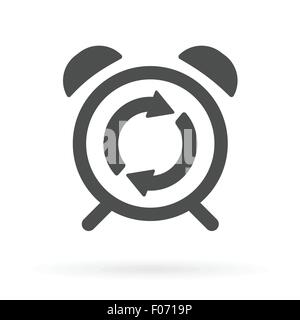 Wecker und Update melden als Zeit, Symbol-Vektor-Illustration zu aktualisieren. Stock Vektor