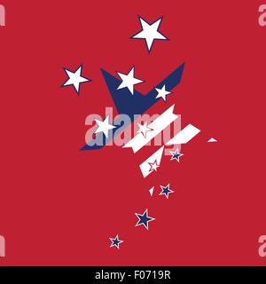 abstrakte amerikanische Flagge Stars stilisierten Hintergrund Vektor-illustration Stock Vektor