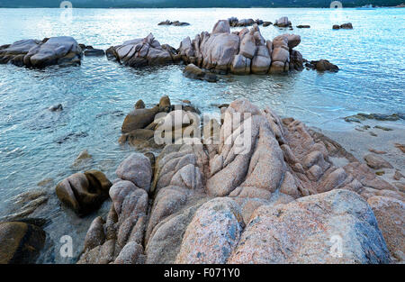Costa Smeralda, Sardinien, Italien: der Strand von Capriccioli. Stockfoto