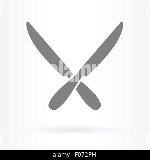 kreuzte Messer Symbol Vektor-illustration Stock Vektor