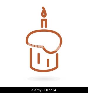 alles Gute zum Geburtstag Kuchen Symbol isoliert Vektor-illustration Stock Vektor