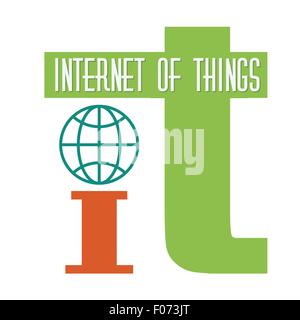 Internet der Dinge-Web-Symbol-Vektor-Illustration. Stock Vektor