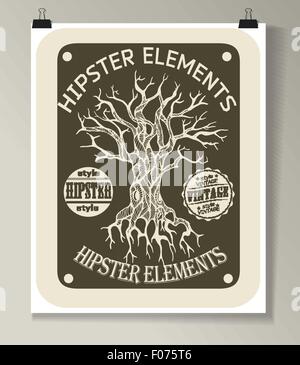 Hipster Anführungsstrich Infographic Hintergrund Stock Vektor