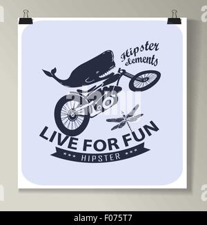 Hipster Anführungsstrich Infographic Hintergrund Stock Vektor