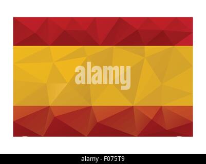 Spanische Flagge low-Poly Design gradient Vektorgrafik. Stock Vektor
