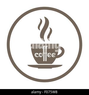 heißen Kaffee Tasse Symbol Vektor-illustration Stock Vektor