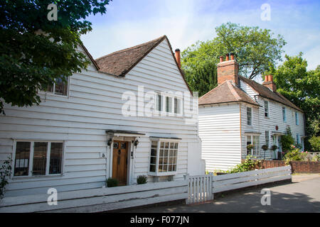 17. Jahrhundert Holzhütten, Malden Road, Cheam Village, London Borough of Sutton, Greater London, England, Vereinigtes Königreich Stockfoto