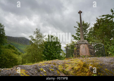 Massaker von Glencoe Memorial, obere Carnoch, Glencoe, Scotland, UK Stockfoto