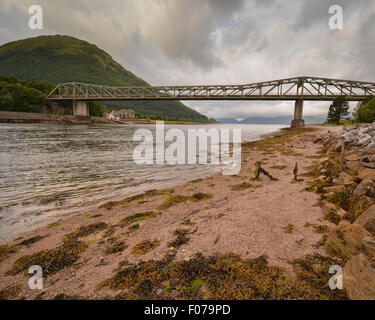 Ballachulish Brücke über die Narrows zwischen Loch Leven und Loch Linnhe, Durchführung der A82 Straße, Schottland, UK Stockfoto