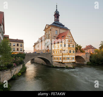 Altes Rathaus und die Obere Brücke, Bamberg, Bayern, Deutschland Stockfoto