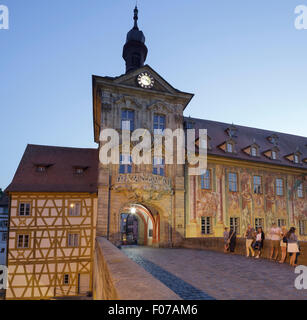 Altes Rathaus und die Obere Brücke, Bamberg, Bayern, Deutschland Stockfoto