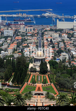 Bahai-Tempel und Gärten an den Hängen des Mount Carmel, Haifa, Israel Stockfoto