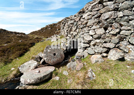 Der Altan Na Bradhan Rad Mühle in der Nähe von Achmelvich, Sutherland, Schottland, UK. Zum Mahlen von Mais bis in die späten 1800er verwendet. Stockfoto