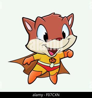 Kätzchen-Superheld Stock Vektor