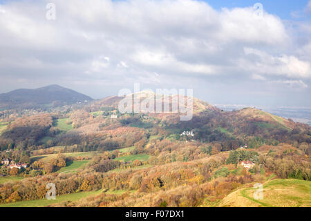 Herbst auf den Malvern Hills aus britischen Lager, Hertfordshire, England, Vereinigtes Königreich Stockfoto