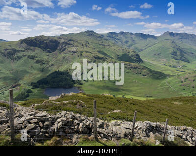 Blea Tarn und Wrynose fiel von Lingmoor Fell Stockfoto