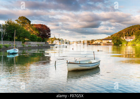 Boote auf dem Fluss Tamar bei Millbrook in Cornwall Stockfoto