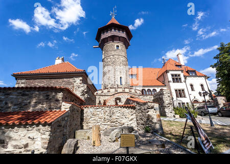 Burg Hnevin, die meisten. Nord-Böhmen, Tschechische Republik Stockfoto