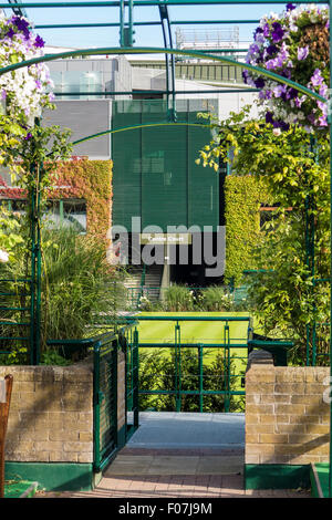 Nummer eins Gericht und Szenen aus der All England Tennis Club in Wimbledon, England, Heimat der Wimbledon Tennis championships Stockfoto