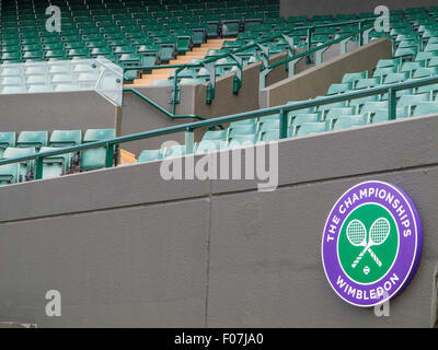 Nummer eins Gericht und Szenen aus der All England Tennis Club in Wimbledon, England, Heimat der Wimbledon Tennis championships Stockfoto