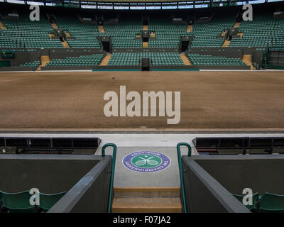 Nummer eins Gericht und Szenen aus der All England Tennis Club in Wimbledon, England, Heimat der Wimbledon Tennis championships Stockfoto