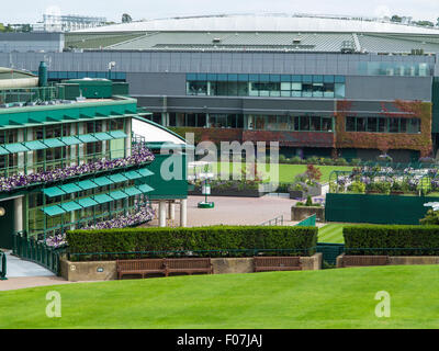Nummer eins Gericht und Szenen aus der All England Tennis Club in Wimbledon, England, Heimat der Wimbledon Tennis championships Stockfoto