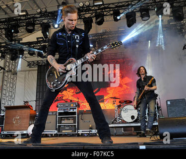 Oro-Medonte, Ontario, Kanada. 9. August 2016.   Frankie Ballard Peforms am 4. Tag der Stiefel und Herzen Musik Festival 2015 am Veranstaltungsgelände Burl Creek. Bildnachweis: EXImages/Alamy Live-Nachrichten Stockfoto