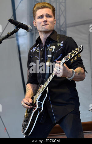 Oro-Medonte, Ontario, Kanada. 9. August 2016.   Frankie Ballard Peforms am 4. Tag der Stiefel und Herzen Musik Festival 2015 am Veranstaltungsgelände Burl Creek. Bildnachweis: EXImages/Alamy Live-Nachrichten Stockfoto