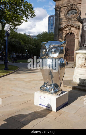 Eule Skulptur Bestandteil der großen Schrei-Kunst-Event Birmingham, UK Stockfoto