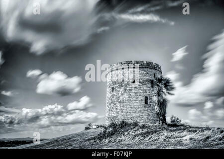 Stein schloss Wasserturm in Varadero Kuba Stockfoto