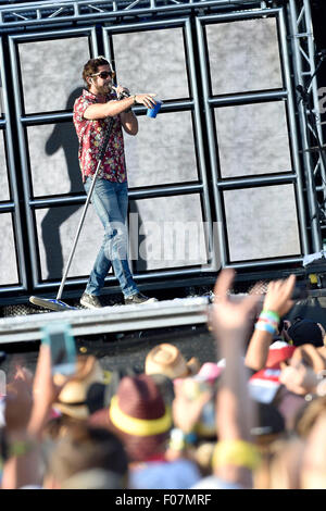 Oro-Medonte, Ontario, Kanada. 9. August 2016.    Thomas Rhett Peforms am 4. Tag der Stiefel und Herzen Musik Festival 2015 am Veranstaltungsgelände Burl Creek. Bildnachweis: EXImages/Alamy Live-Nachrichten Stockfoto