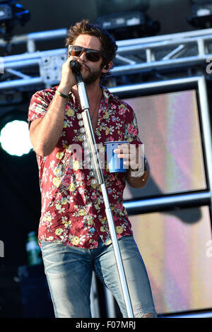 Oro-Medonte, Ontario, Kanada. 9. August 2016.    Thomas Rhett Peforms am 4. Tag der Stiefel und Herzen Musik Festival 2015 am Veranstaltungsgelände Burl Creek. Bildnachweis: EXImages/Alamy Live-Nachrichten Stockfoto