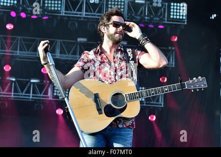 Oro-Medonte, Ontario, Kanada. 9. August 2016.    Thomas Rhett Peforms am 4. Tag der Stiefel und Herzen Musik Festival 2015 am Veranstaltungsgelände Burl Creek. Bildnachweis: EXImages/Alamy Live-Nachrichten Stockfoto