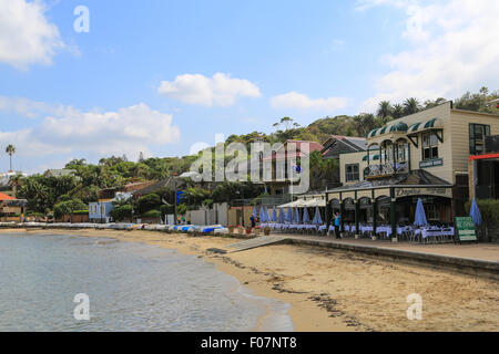 Doyles Restaurant und der Strand von Watsons Bay, New South Wales, Australien. Stockfoto
