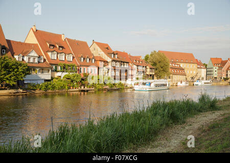 Klein-Venedig, ehemalige Fischerdorf Bezirk am Fluss Regnitz, Bamberg, Bayern, Deutschland Stockfoto