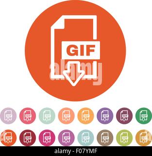 Das GIF-Symbol. Datei-Format-Symbol. Wohnung Stock Vektor