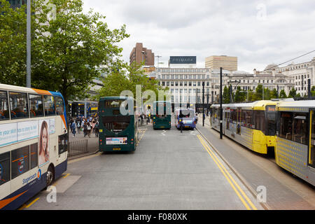 Piccadilly Gärten bus Bahnhof Manchester uk Stockfoto