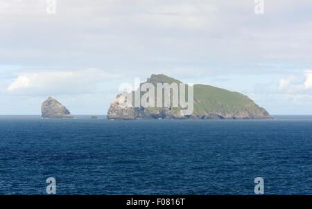 Die Insel Boreray und Stac Lee und Stac ein Armin alle Teil des St. Kilda-Archipels. Stockfoto