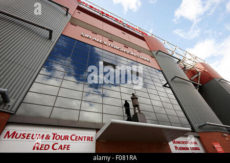 Sir Alex Ferguson stehen Manchester united old Trafford Stadion uk Stockfoto