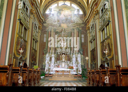 Italien, Friaul-Julisch Venetien, Görz, Altar der Kirche von St. Ignatius von Loyola. Stockfoto