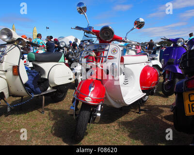 Eine klassische Roller auf dem Display an einen Roller treffen Stockfoto