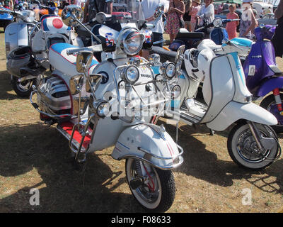 Nahaufnahme eines klassischen Roller Stockfoto