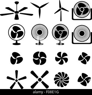 Reihe von Fans und Propeller icons Stock Vektor