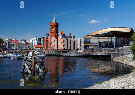 Victorian Pierhead Gebäude, Bucht von Cardiff, Cardiff, Wales, UK. Stockfoto