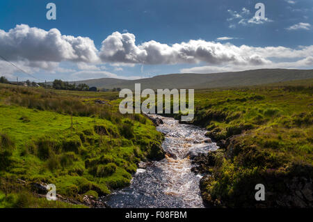 Crowlar oder Crove nahe Ardara, County Donegal, Irland und die Crow river Stockfoto