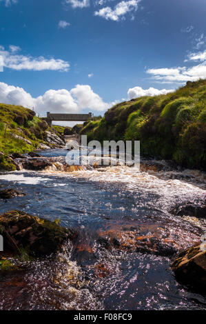 Crowlar oder Crove nahe Ardara, County Donegal, Irland und die Crow river Stockfoto